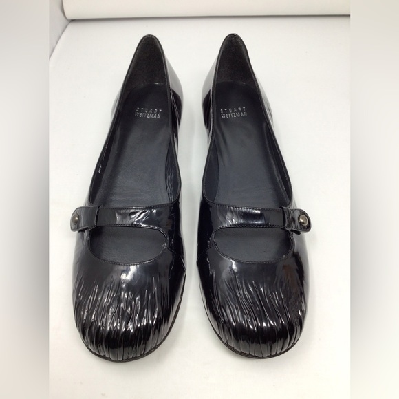 Stuart Weitzman black patent leather flats 11M - Picture 1 of 7